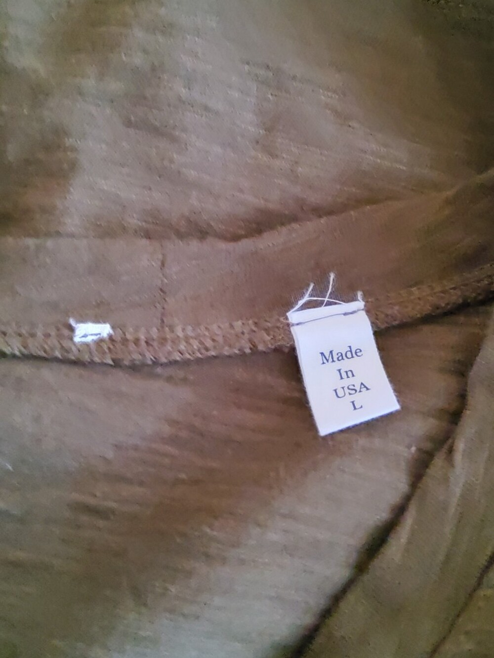 NWOT Wilt Brown Cotton Long Sleeve Ruffle Hem Tee L - Picture 7 of 9